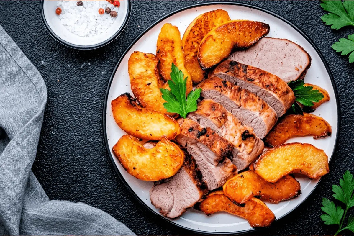 Honey Crusted Pork Tenderloin With Apples