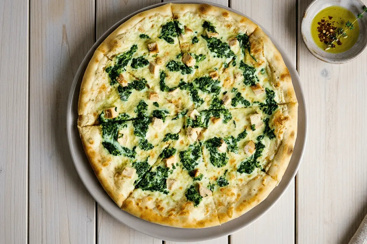 Simple Chicken Alfredo Pizza