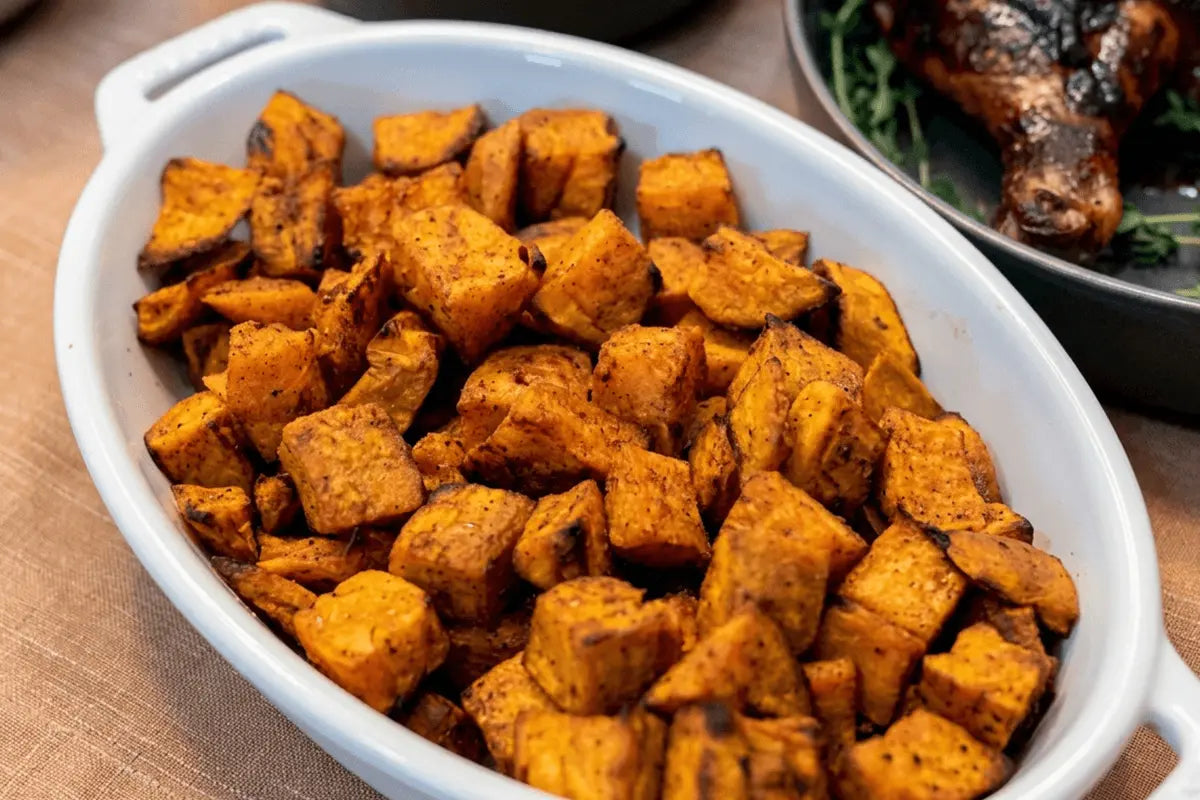 Sweet And Spicy Roasted Yams