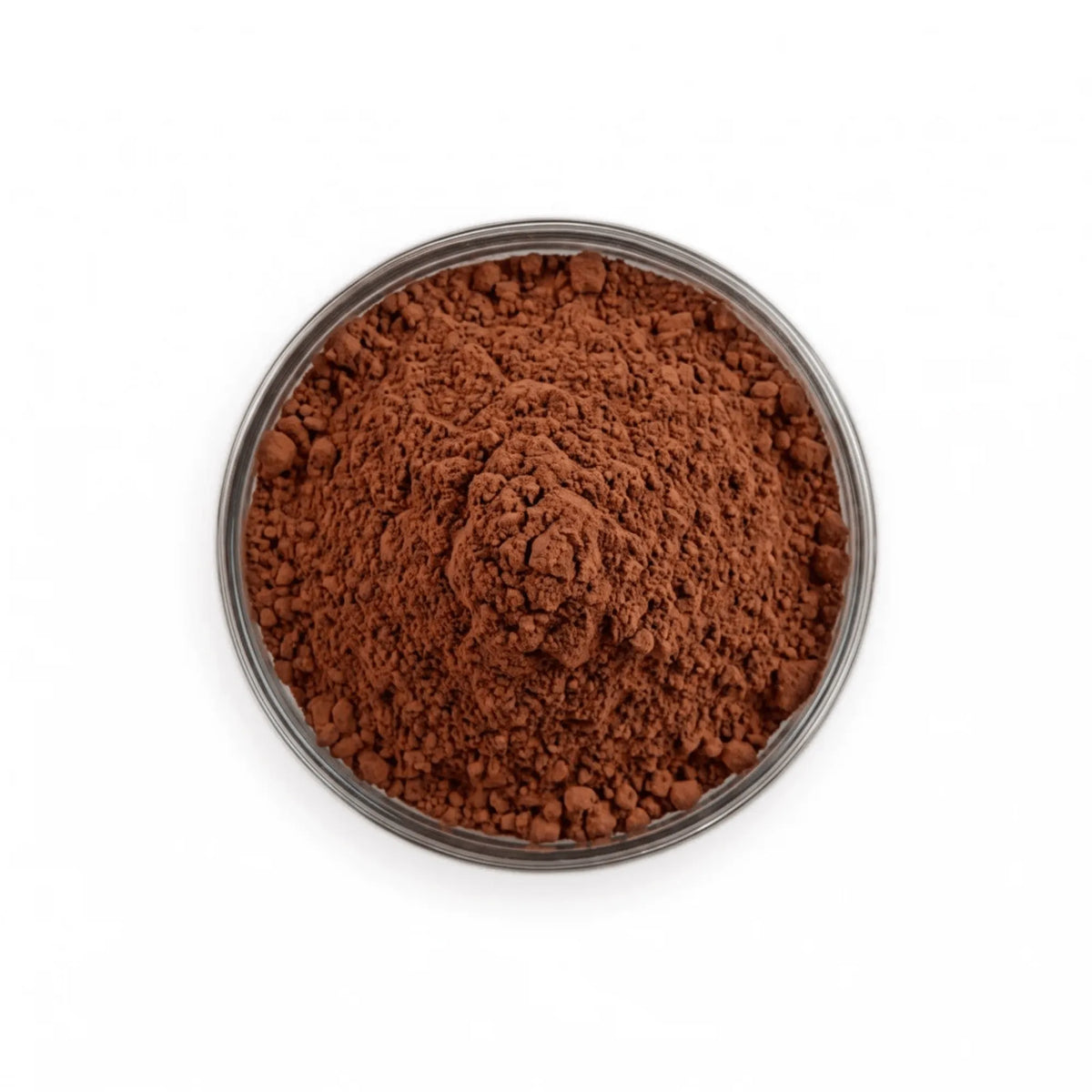 Hoosier Hill Farm Natural Cocoa Powder, unsweetened cocoa powder in a clear container