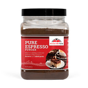 Jar of Hoosier Hill Farm Pure Espresso Powder on a white background