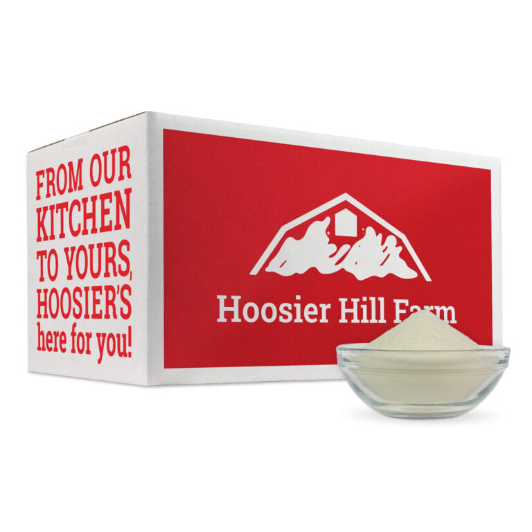 Hoosier Hill Farm product with a red and white box on a white background