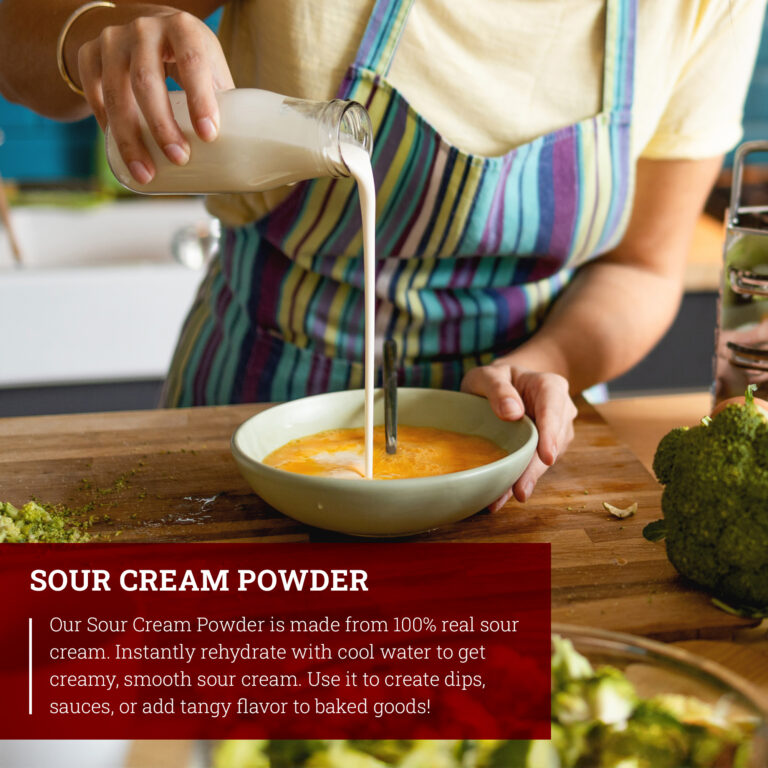Hoosier Hill Farm Sour Cream Powder, lifestyle photo in a kitchen setting