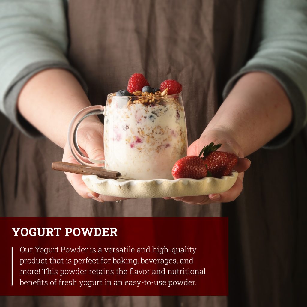 Hoosier Hill Farm Yogurt Powder, lifestyle photo in a kitchen setting