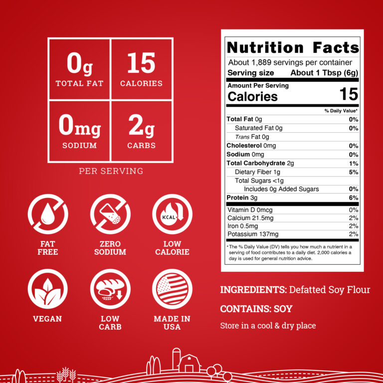 Hoosier Hill Farm Textured Vegetable Protein, nutrition facts panel