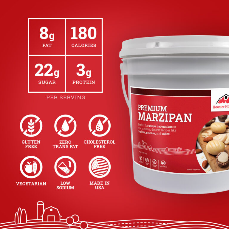 Hoosier Hill Farm Marzipan Paste, product features and benefits callout