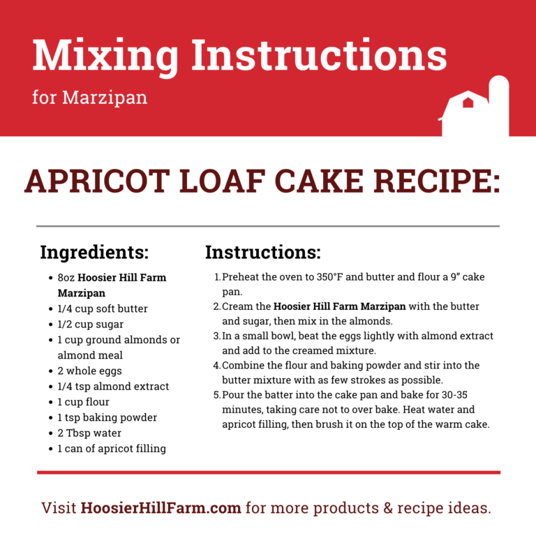 Hoosier Hill Farm Marzipan Paste, mixing and usage instructions