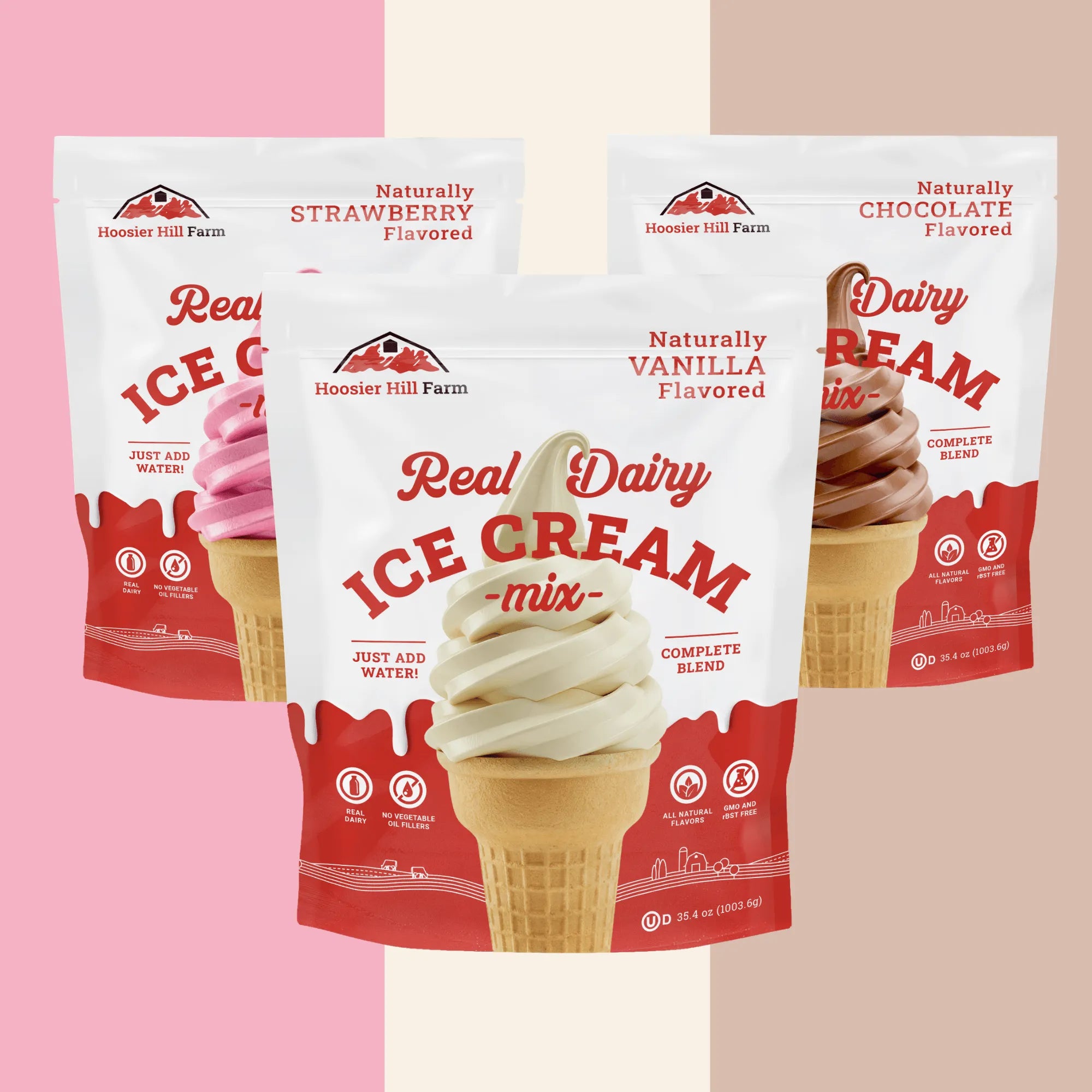 Neapolitan Ice Cream Mix Bundle
